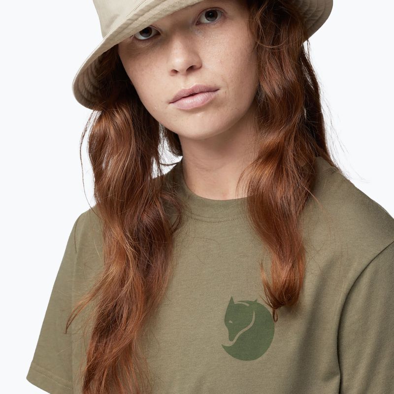 Women's trekking t-shirt Fjällräven Fox Boxy Logo green F87153 2