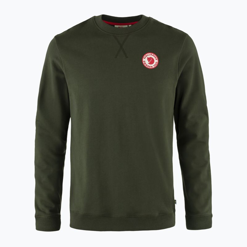 Men's Fjällräven 1960 Logo Badge Sweater deep forest