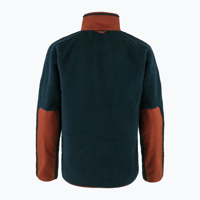 Men's Fjällräven Vardag Pile fleece sweatshirt navy/autumn leaf 2