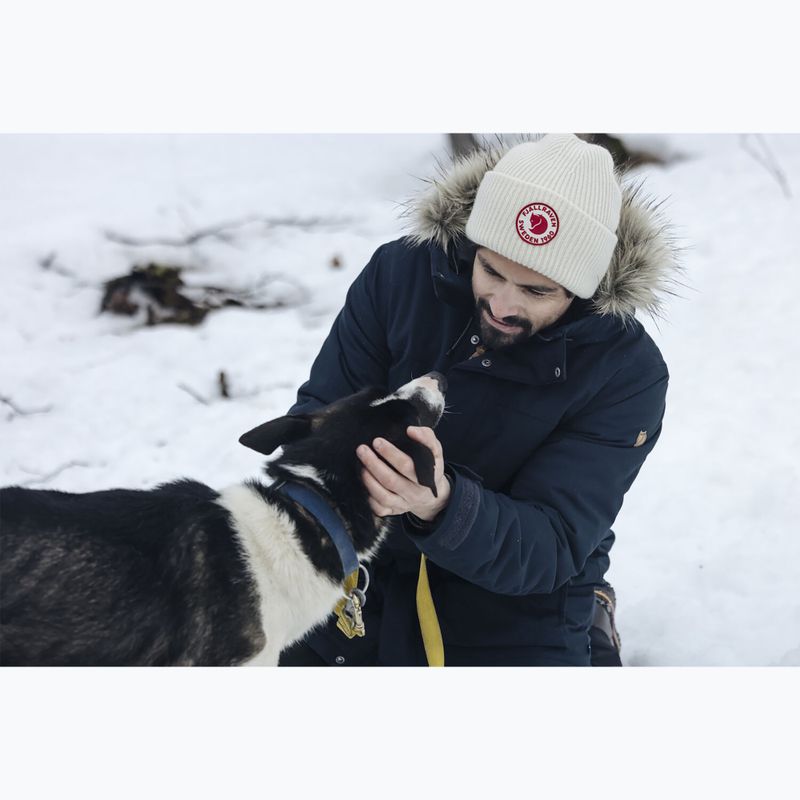 Fjällräven winter hat 1960 Logo Hat chalk white 7