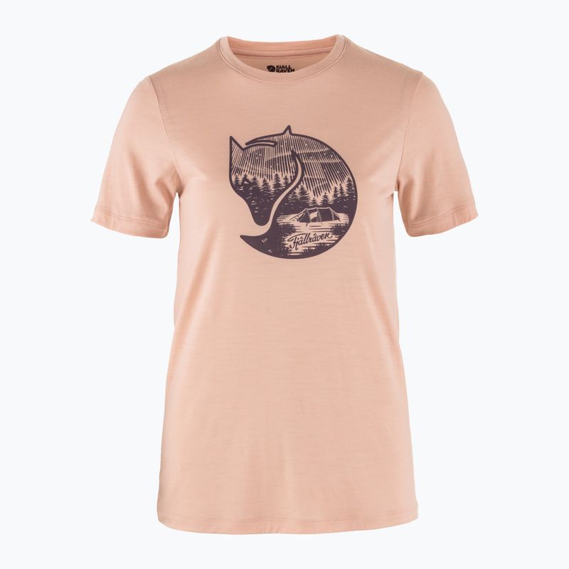 Women's trekking shirt Fjällräven Abisko Wool Fox chalk rose/ port