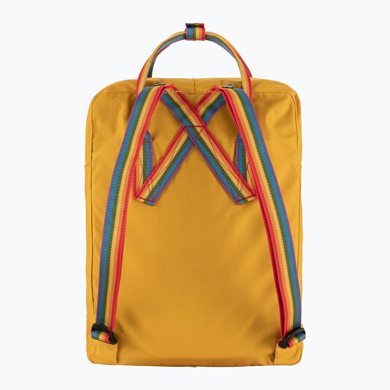 Fjällräven Kanken Rainbow 16 l ochre/rainbow pattern urban backpack 3