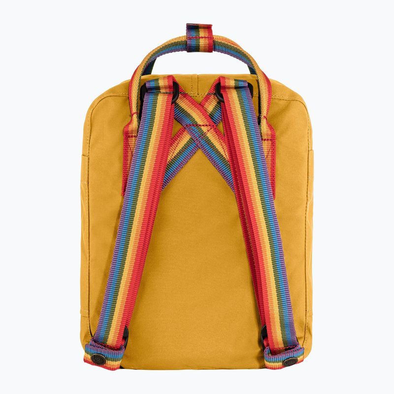 Fjällräven Kanken Rainbow Mini 7 l ochre/rainbow pattern urban backpack 3