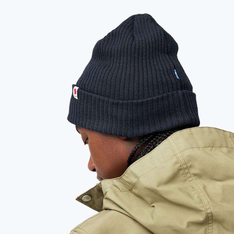 Winter hat Fjällräven Rib Hat dark navy 4