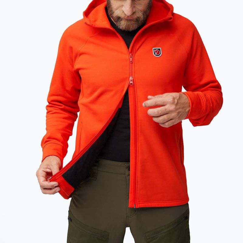 Men's trekking jacket Fjällräven Expedition Fleece Hoodie flame orange 5