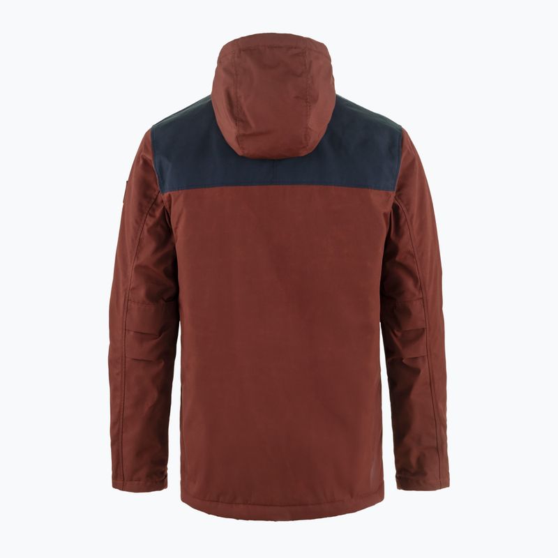 Men's wind jacket Fjällräven Greenland Winter maroon/dark navy 2