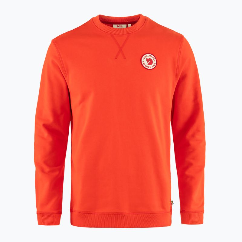 Men's Fjällräven 1960 Logo Badge Sweater flame orange