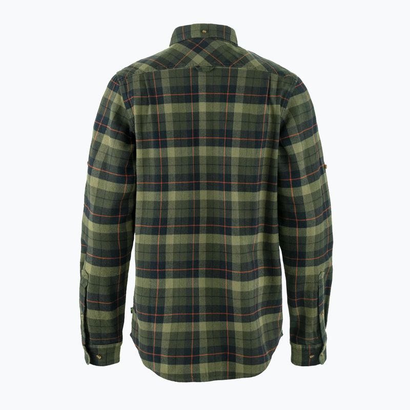 Men's shirt Fjällräven Singi Heavy Flannel black/deep forest 2