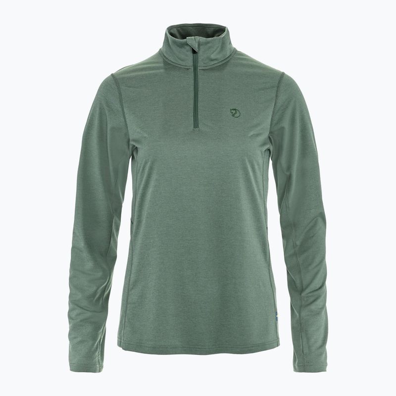 Women's trekking sweatshirt Fjällräven Abisko Day Hike Half Zip patina green 9