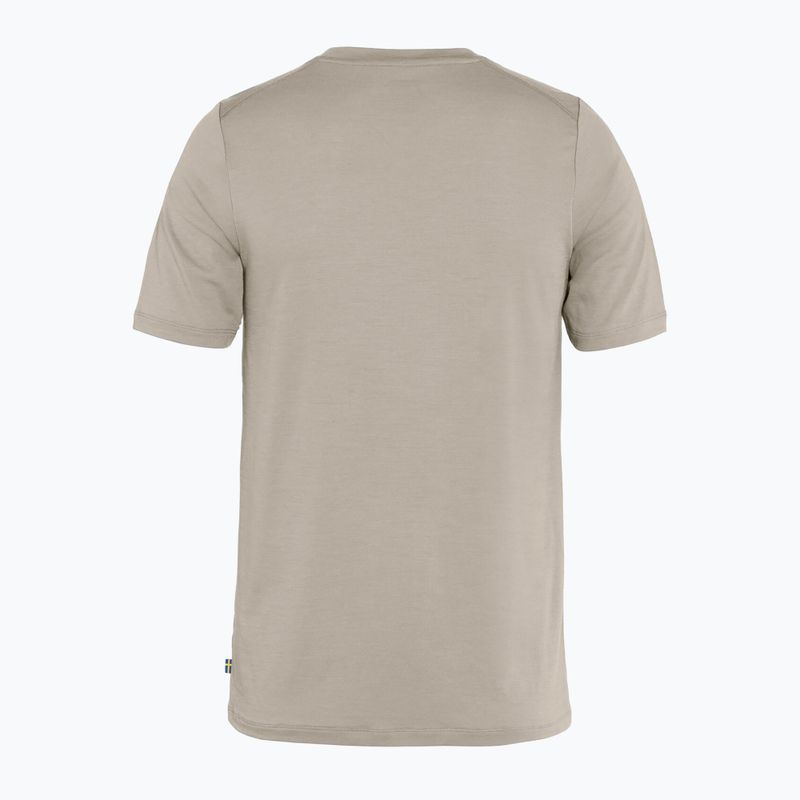 Men's T-shirt Fjällräven Abisko Wool Logo light fossil 2