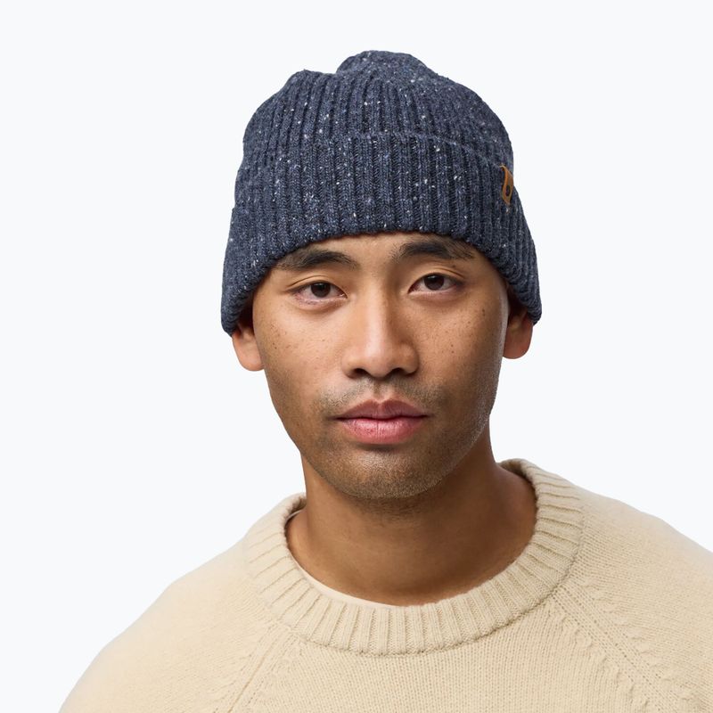 Winter hat Fjällräven Ovik Neps Beanie dark navy 4