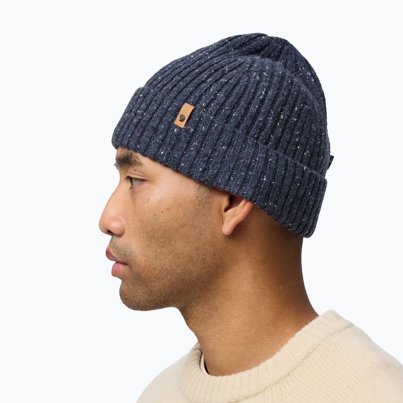 Winter hat Fjällräven Ovik Neps Beanie dark navy 5