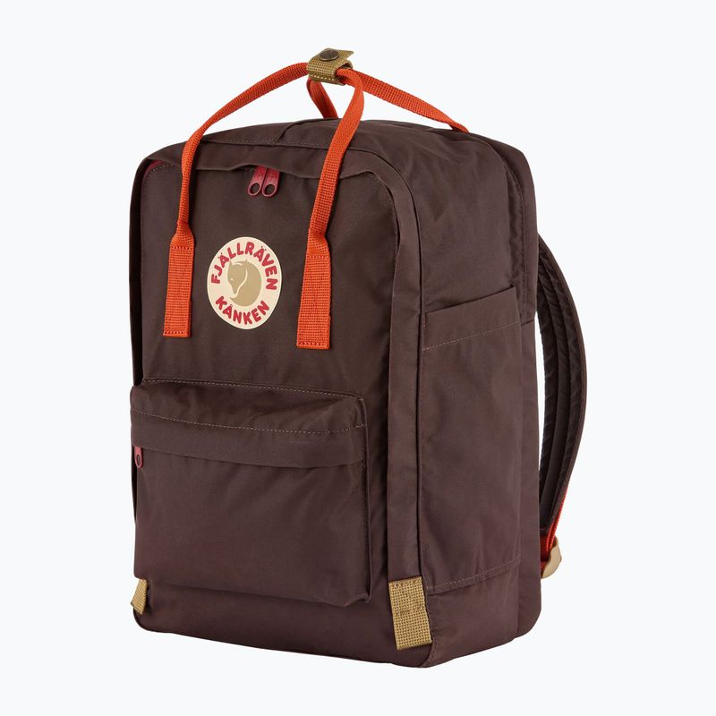 Urban backpack Fjällräven Kanken Koncept Laptop 15" 18 l black oak/rowan red 2