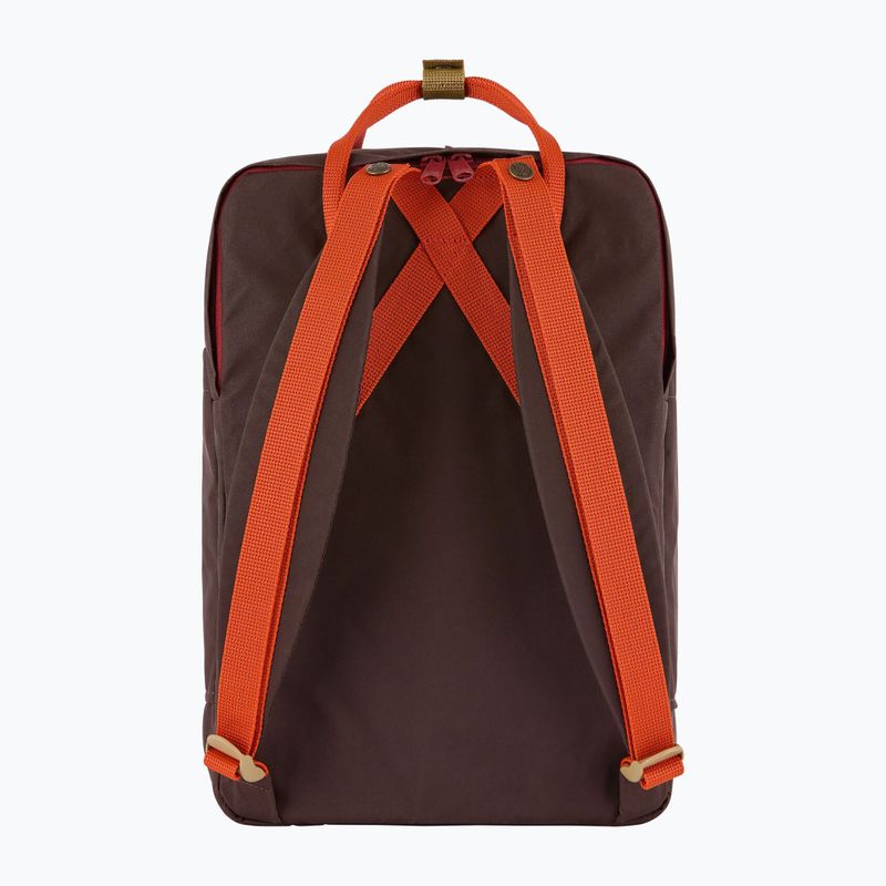 Urban backpack Fjällräven Kanken Koncept Laptop 15" 18 l black oak/rowan red 3