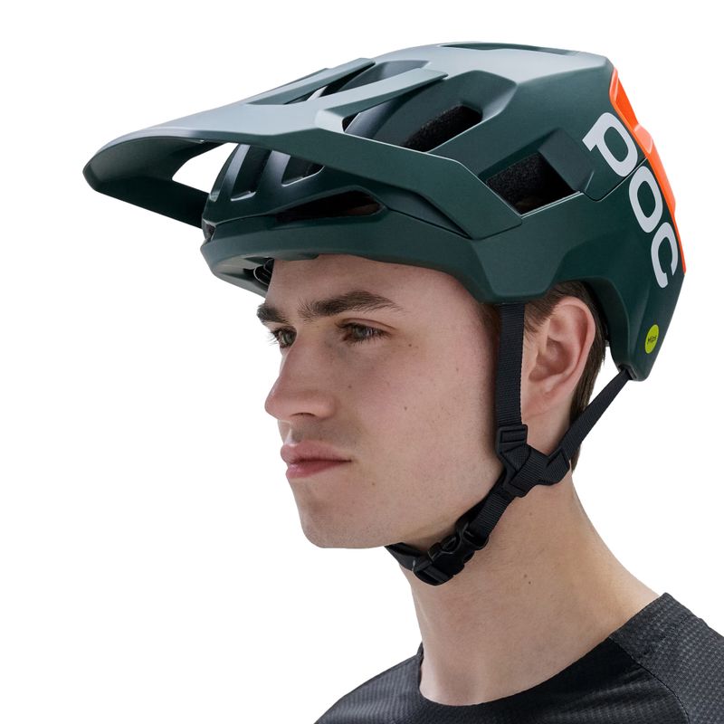 Bike helmet POC Kortal Race Mips pargasite green matt/fluorescent orange matt 2