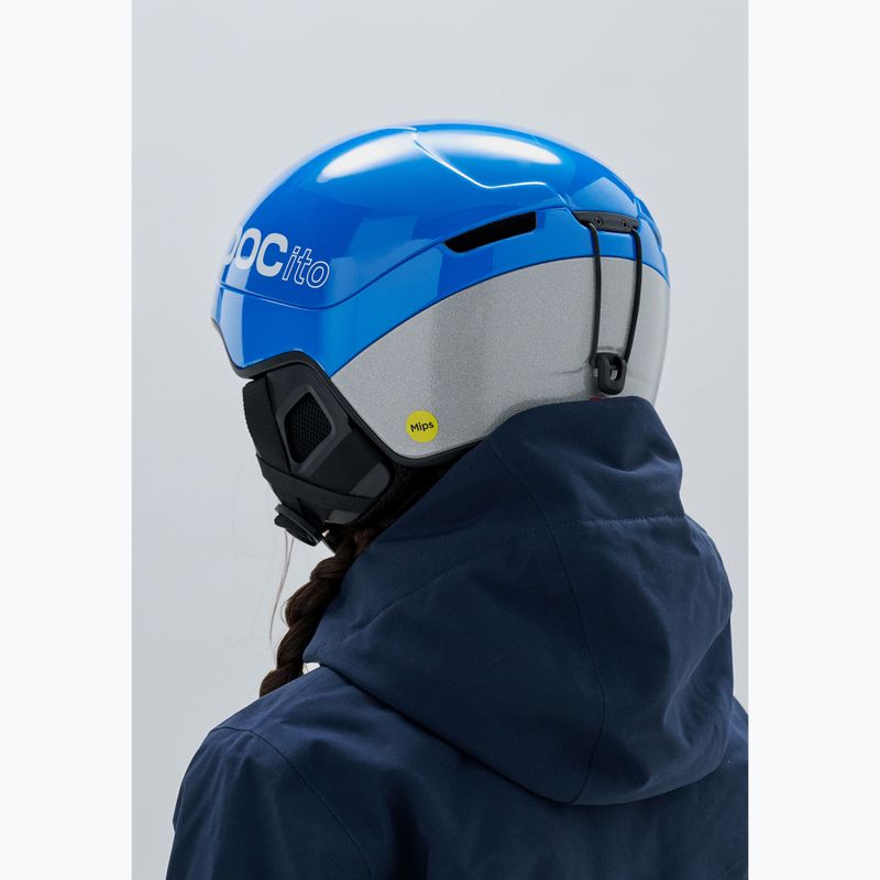 Children's ski helmet POC Pocito Obex MIPS Jr fluorescent blue 8