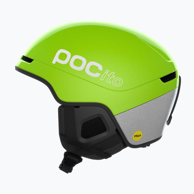 Children's ski helmet POC Pocito Obex MIPS Jr fluorescent yellow/green 2