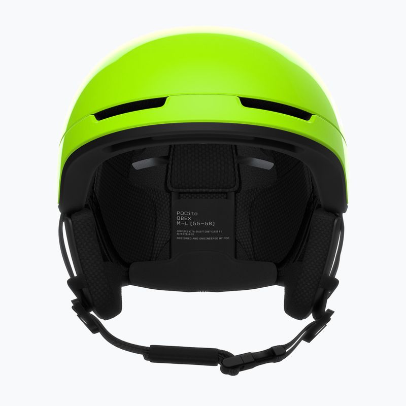 Children's ski helmet POC Pocito Obex MIPS Jr fluorescent yellow/green 3