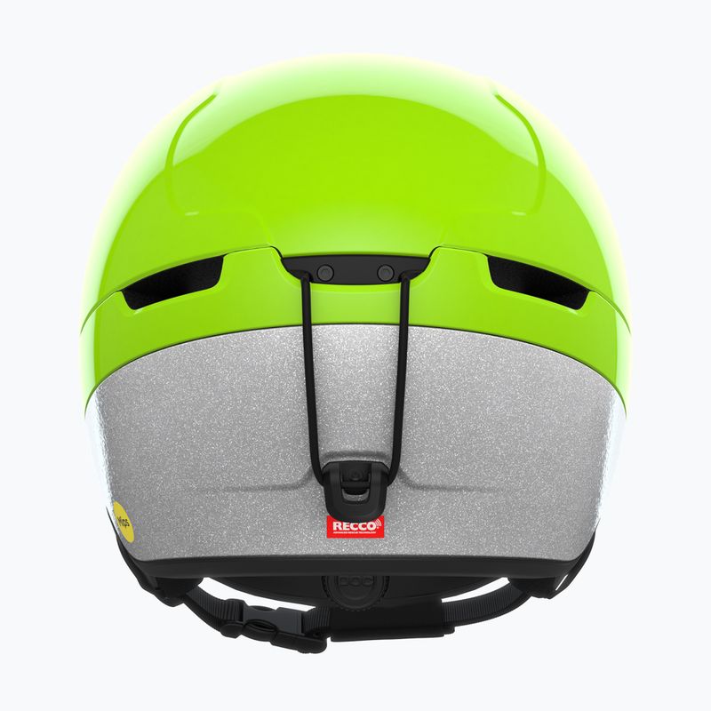 Children's ski helmet POC Pocito Obex MIPS Jr fluorescent yellow/green 4