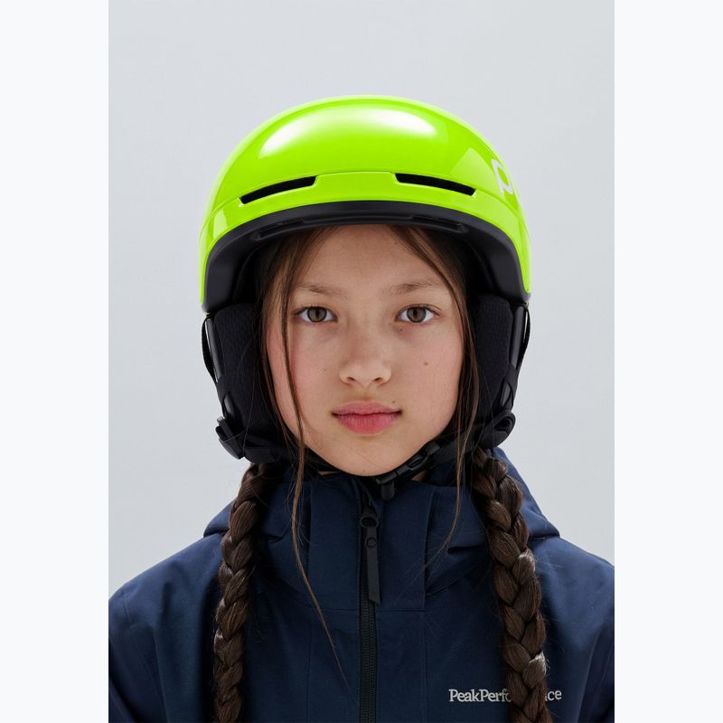 Children's ski helmet POC Pocito Obex MIPS Jr fluorescent yellow/green 6