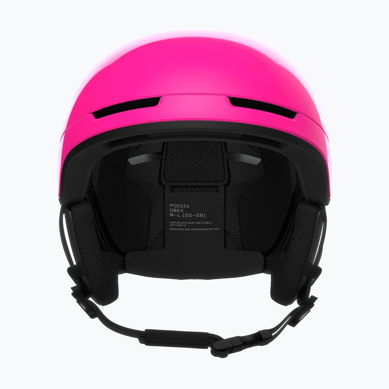 Children's ski helmet POC Pocito Obex MIPS Jr fluorescent pink 3