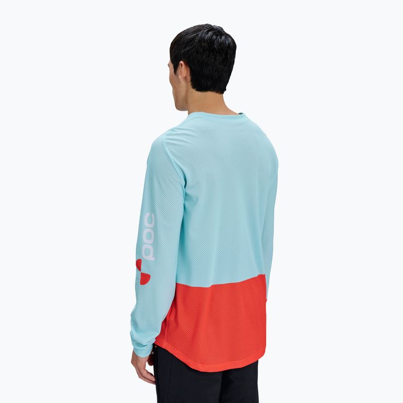 Men's cycling longsleeve POC Motion Air Jersey lazurite blue/carnelian orange 2