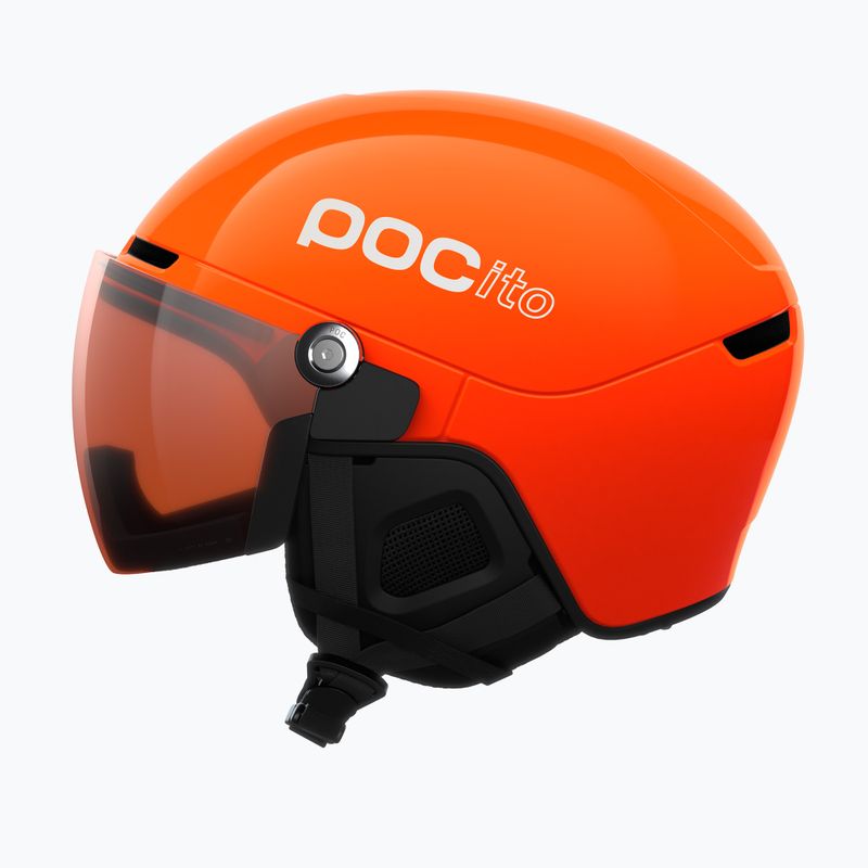 Children's ski helmet POC POCito Obex Visor S2 Jr fluo orange/clarity pocito/partly sunny/lt orange 2