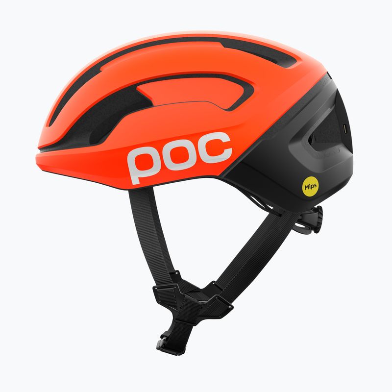 Bike helmet POC Omne Beacon MIPS fluorescent orange matt/uranium black matt 2