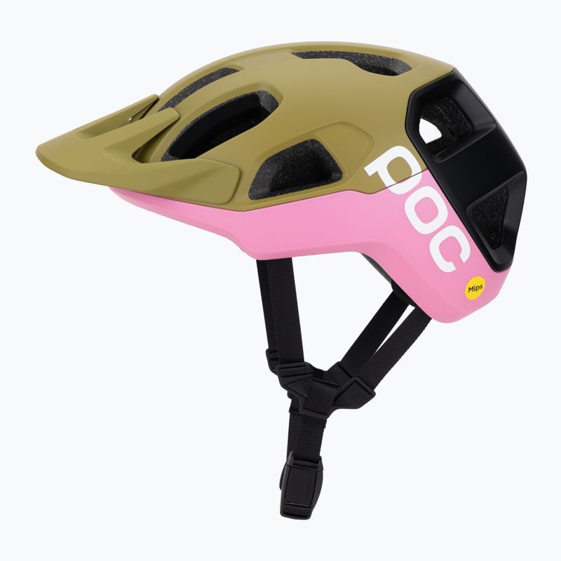 Bike helmet POC Cularis olivine green matt/thulite pink matt 3
