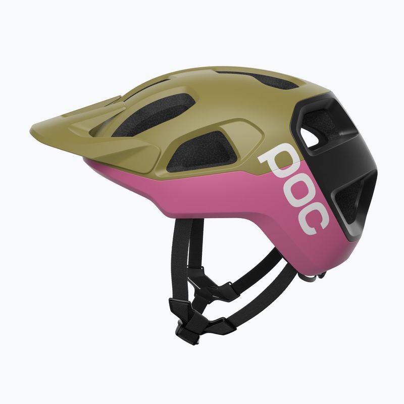 Bike helmet POC Cularis olivine green matt/thulite pink matt 2