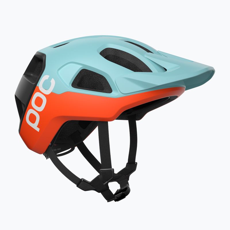 Bike helmet POC Cularis indicolite blue matt/carnelian orange matt