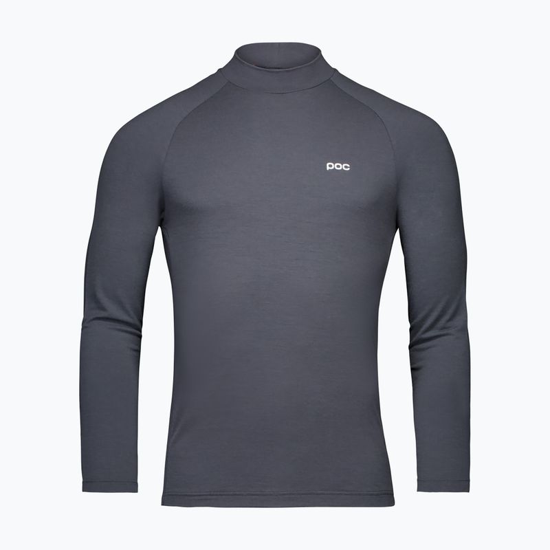 Men's thermal base layer POC Layer Merino Mock Neck Jersey sylvanite grey 4