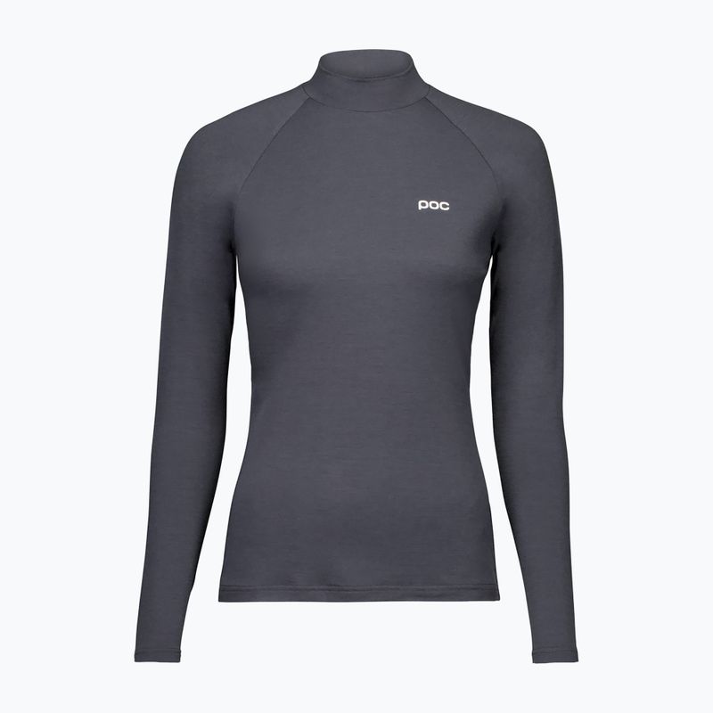 Women's thermal base layer POC Layer Merino Mock Neck Jersey sylvanite grey 3