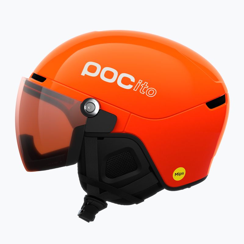 Children's ski helmet POC POCito Obex Visor S2 Jr fluorescent orange 2