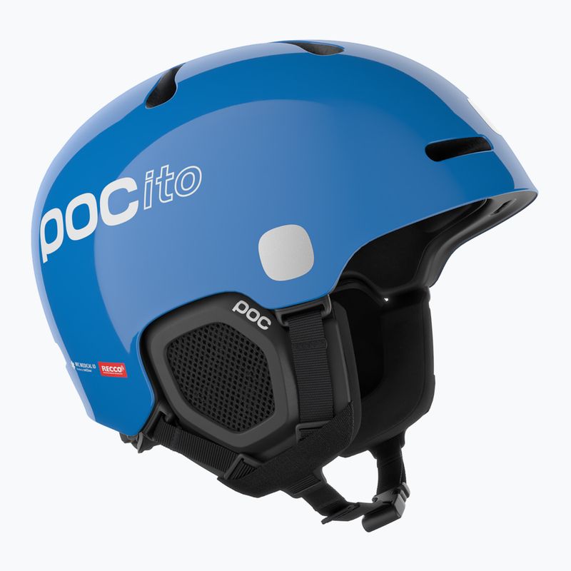 Children's ski helmet POC POCito Fornix MIPS fluorescent blue