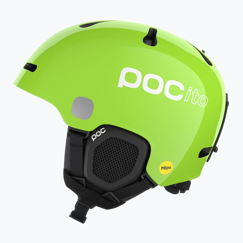 Children's ski helmet POC POCito Fornix MIPS fluorescent yellow/green 2