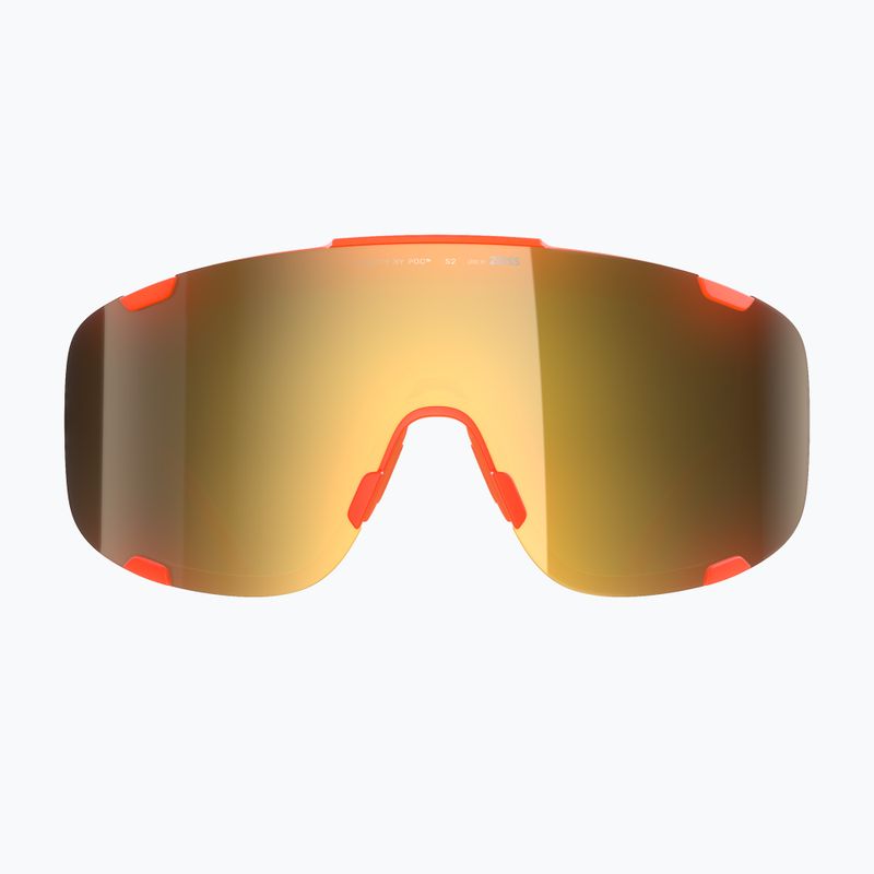 POC Devour fl.orange translucent/clarity road/partly sunny gold sunglasses 2