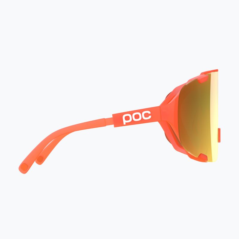 POC Devour fl.orange translucent/clarity road/partly sunny gold sunglasses 4