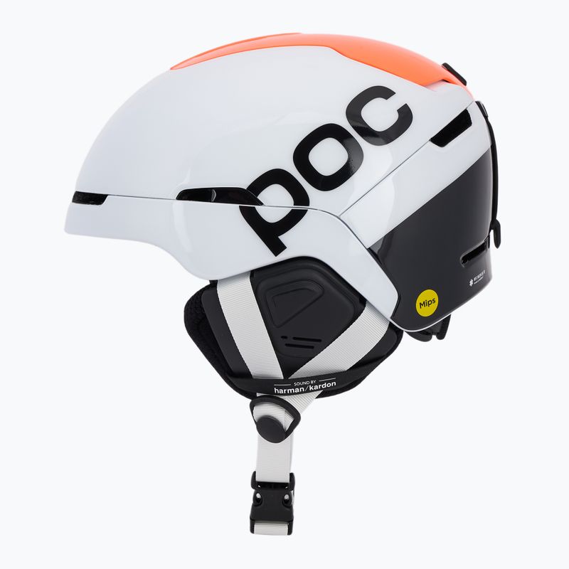 POC Obex Connect hydrogen white/fluorescent orange avip ski helmet 4