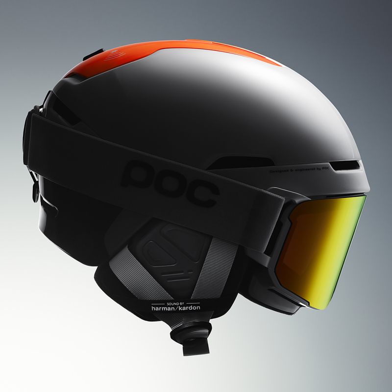 POC Obex Connect hydrogen white/fluorescent orange avip ski helmet 9