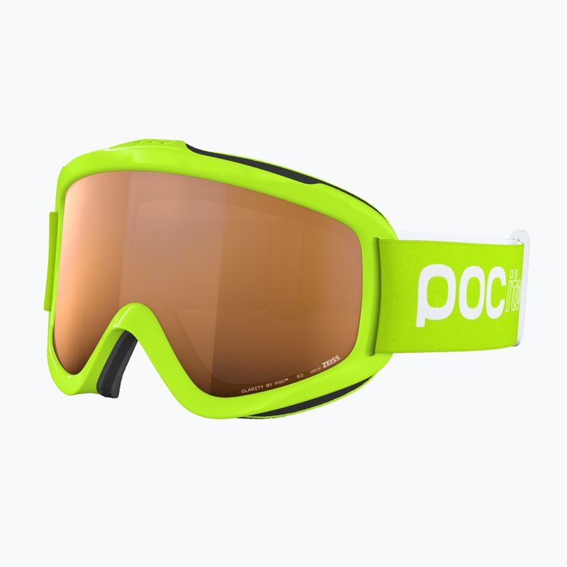 POC POCito Iris fluorescent yellow/green/partly sunny light orange children's ski goggles 3