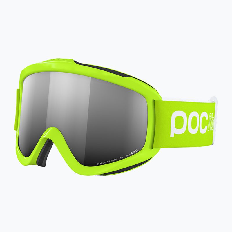 POC POCito Iris fluorescent yellow/green/partly sunny silver children's ski goggles 2