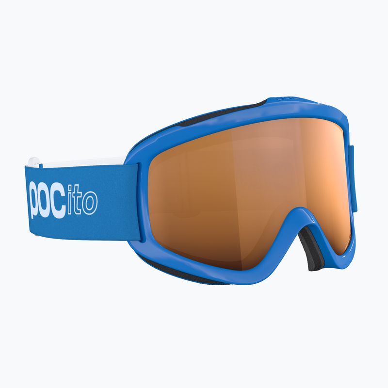 POC POCito Iris fluorescent blue/partly sunny light orange children's ski goggles