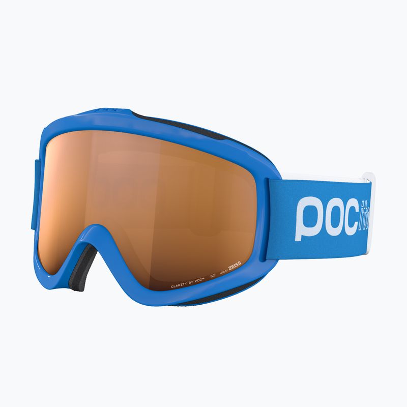 POC POCito Iris fluorescent blue/partly sunny light orange children's ski goggles 3