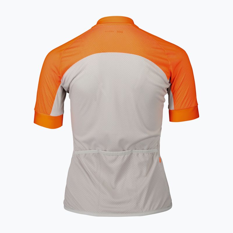 Women's cycling jersey POC Essential Road Logo zink orange/granite grey 2