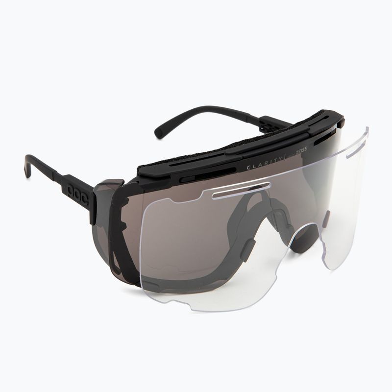 POC Devour Glacial uranium black/clarity universal/sunny grey sunglasses