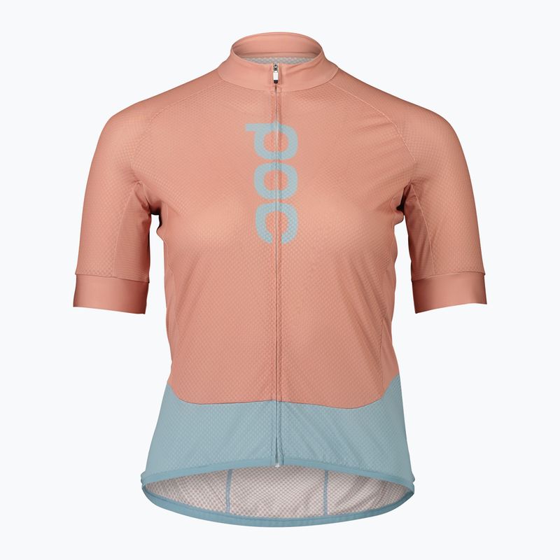 Women's cycling jersey POC Essential Road Logo rock salt/mineral blue