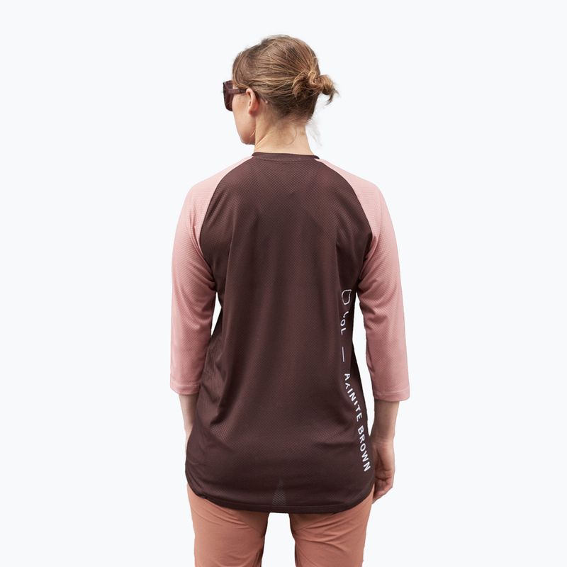 Women's cycling jersey POC MTB Pure 3/4 axinite brown/rock salt 3