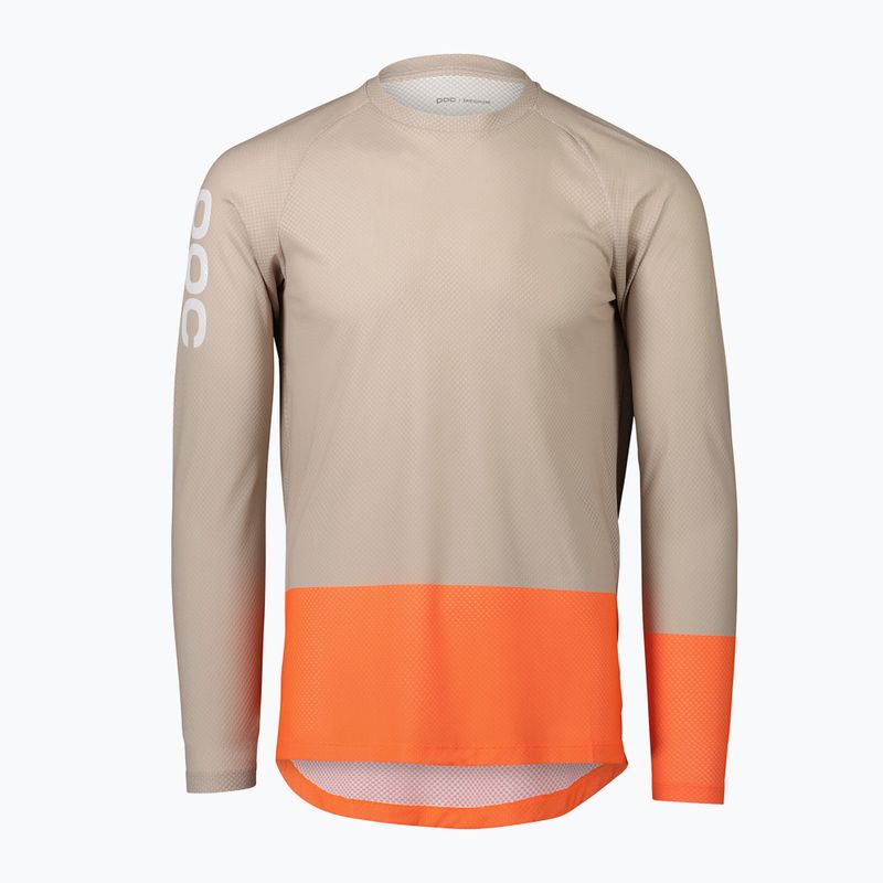 Men's cycling longsleeve POC MTB Pure light sandstone beige/zink orange
