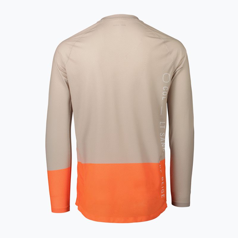 Men's cycling longsleeve POC MTB Pure light sandstone beige/zink orange 2